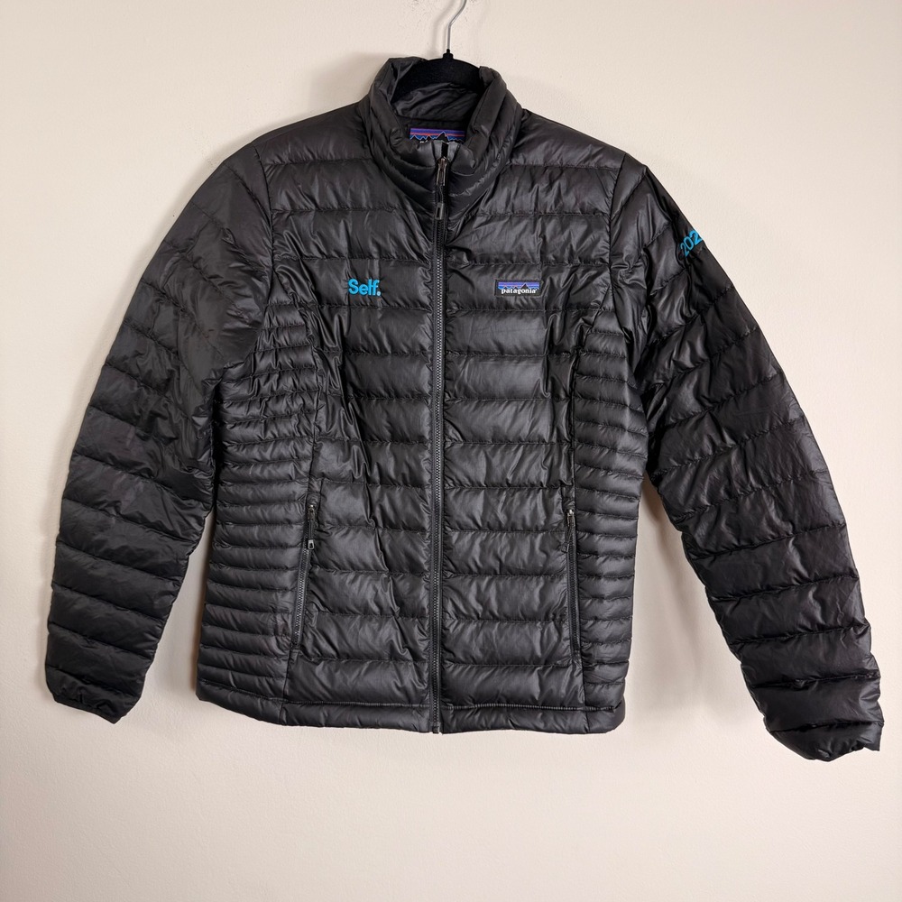 Patagonia Goose Down Quilted Jacket Black Puffer Full Zip Size M 84683 2020